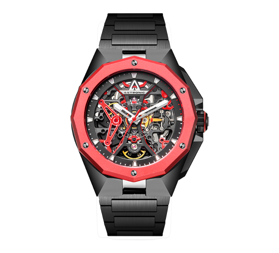 Astronic Watches Apache Skeleton Red