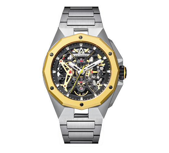 Astronic Watches Apache Skeleton Yellow Gold